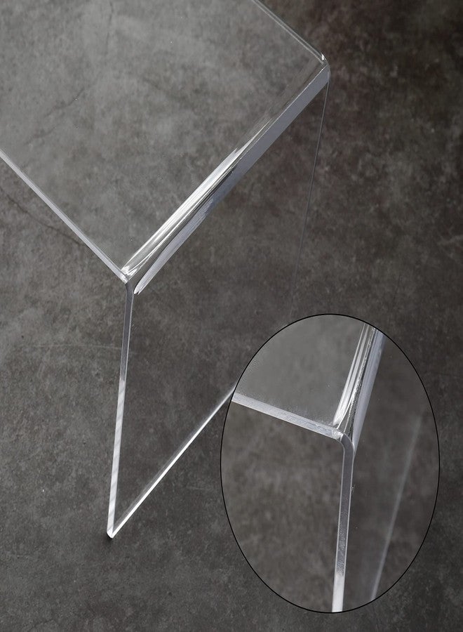 BokWin 6 Piece Acrylic Display Risers Stand 3 Sizes, Transparent Product Display Riser Shelf for Candy Dessert Cake Stand, Figure, Jewelry Display Stand - Image 5